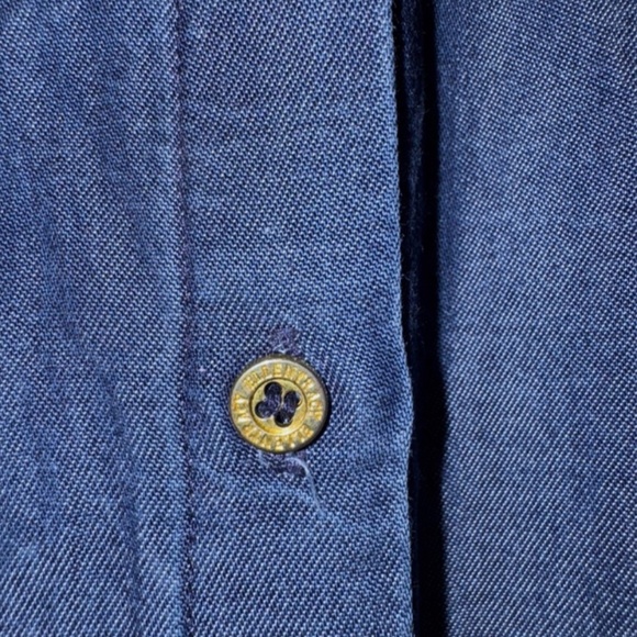 Ellen Tracy Chambray Button Down Dress with Side Slits Size Small - Picture 7 of 10